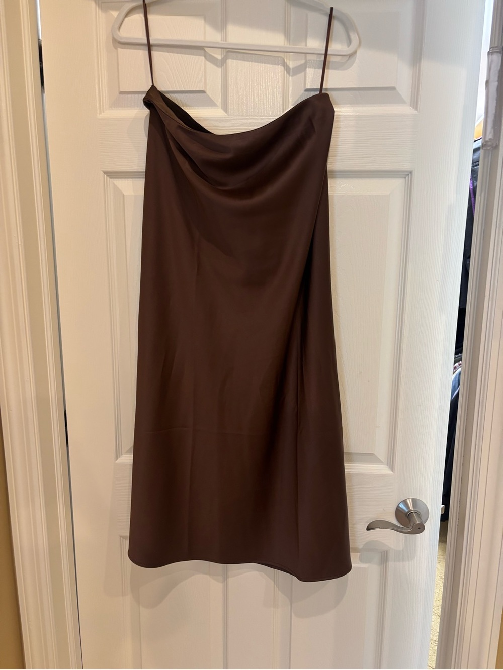 Aleeza Paris Brown Shimmer Slip Skirt XL NWT